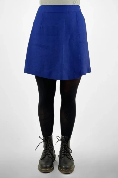 Leinen Skort Alice lang - royal blue