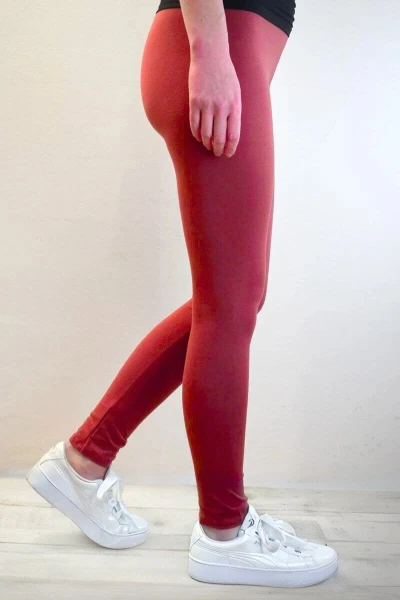 High Wiast Leggings Bio in Rot für Damen Seitenansicht links