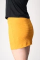 Gelber Minirock aus Jerseycord von Potatoes seitliche Rückansicht