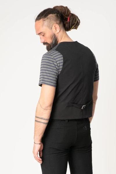 Elegante Herrenweste aus Baumwolle in Anthrazit – fair made