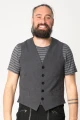 Elegante Herrenweste aus Baumwolle in Anthrazit – fair made