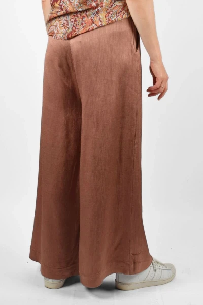 Wide Leg Hose für Damen aus Viskose in bronze - Oversize