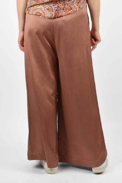 Wide Leg Hose für Damen aus Viskose in bronze - Oversize