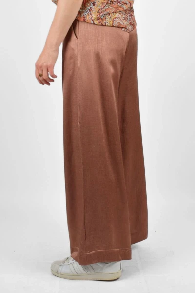 Wide Leg Hose für Damen aus Viskose in bronze - Oversize