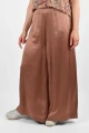 Wide Leg Hose für Damen aus Viskose in bronze - Oversize