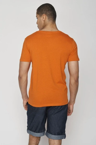 Greenbomb T-Shirt für Herren in Orange mit Bike-Print Rückansicht