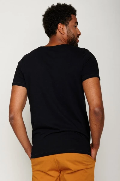 Greenbomb Herren T-Shirt aus Bio-Baumwolle Motiv Bike Paint schwarz Rückansicht