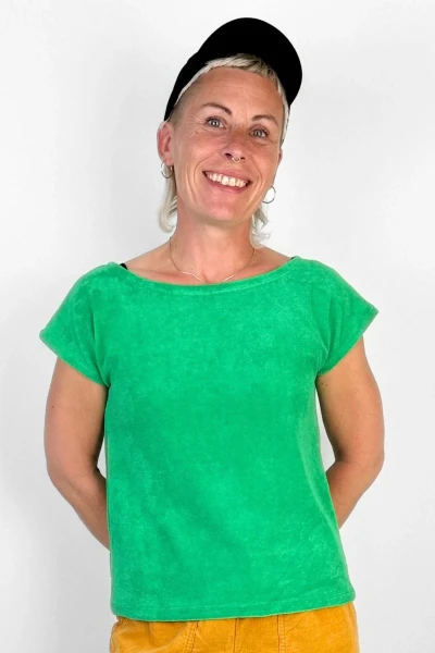 T-Shirt Ella Frottee - island green