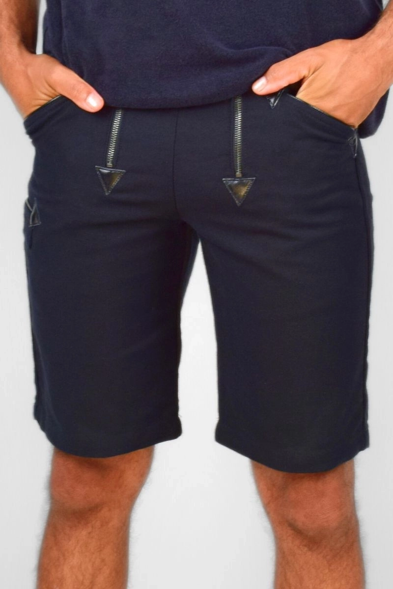 Kurze Zimmermannshose für Herren Schwarz – robuster Pilotstoff