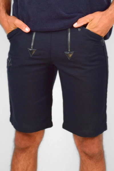 Kurze Zimmermannshose für Herren Schwarz – robuster Pilotstoff