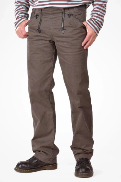 Zimmermannshose hellbraun - straight - Worker Style - Ansicht Front