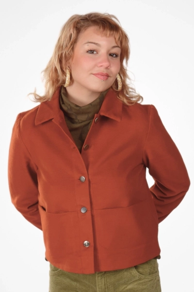 Orangerote Jacke für Damen – Trachten-Stil - Adrett