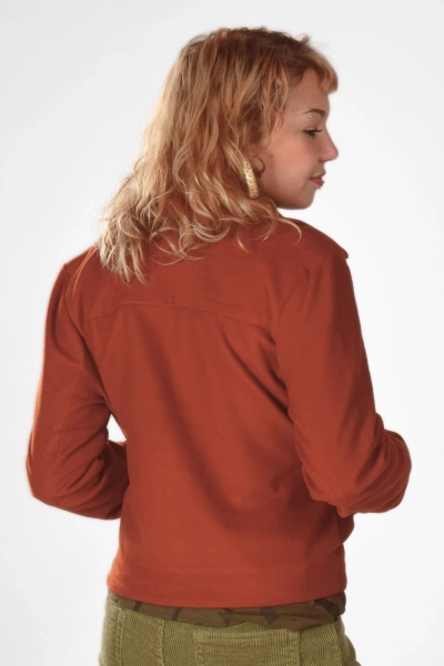 Orangerote Jacke für Damen – Trachten-Stil - Adrett