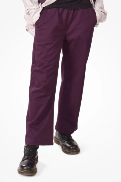 Schlupfhose für Damen 7/8 – Baumwolle – violett aubergine