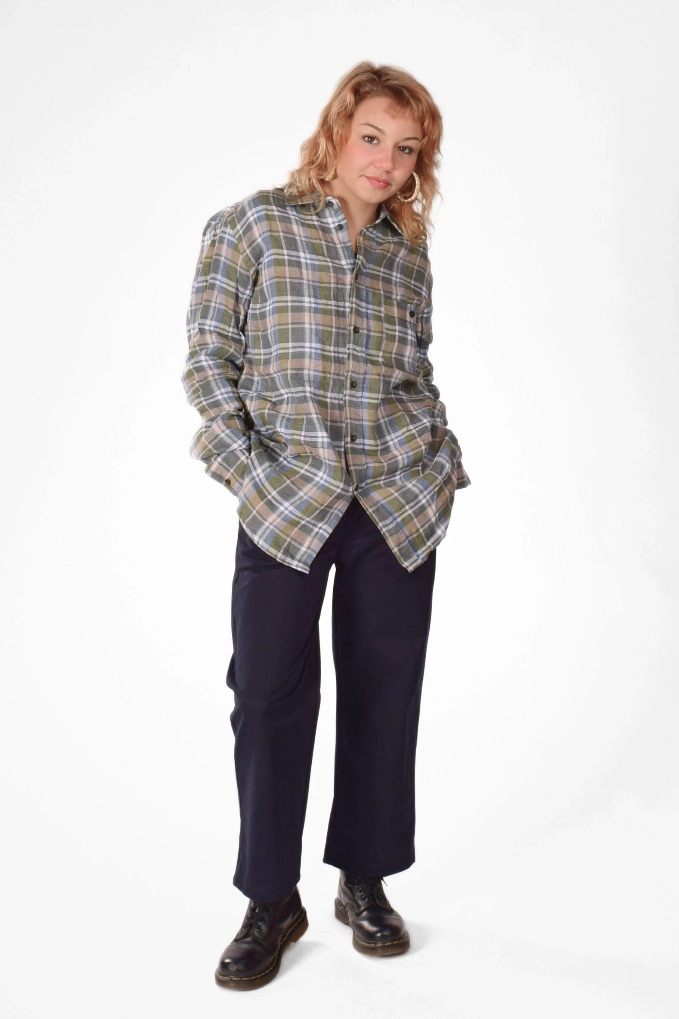 Schlupfhose für Damen 7/8 – Baumwolle in Dunkelblau