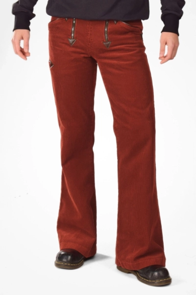 Zimmermann Cord Schlaghose in Rost-Rot - Workwear Look - Ansicht Front