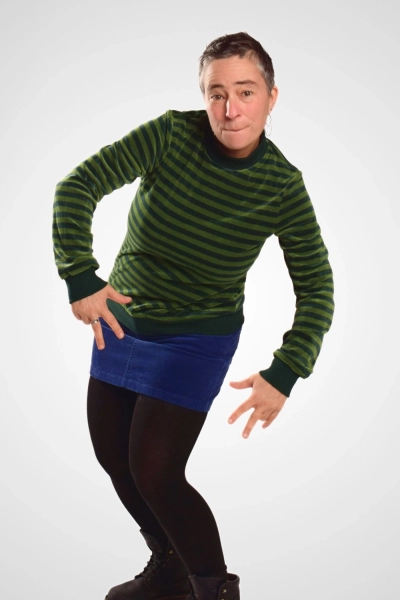 Nickipullover "Ewe" Damen Grün gestreift - fancy & fair