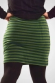 Kurzer Stretch Rock Grün Streifen Nickisamt - fair produziert - Ansicht von hinten