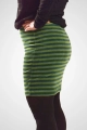 Kurzer Stretch Rock Grün Streifen Nickisamt - fair produziert - Ansicht links