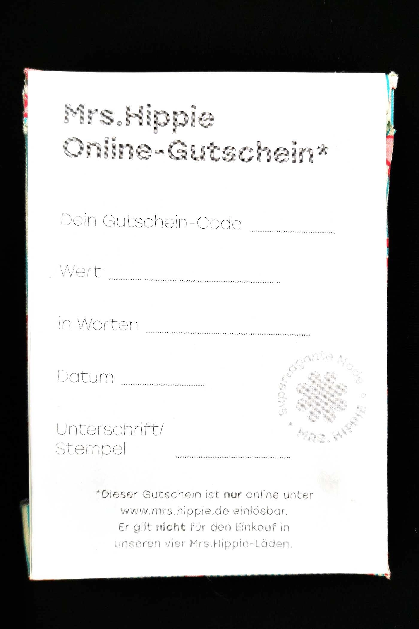 Mrs.Hippie Online-Gutschein N°29
