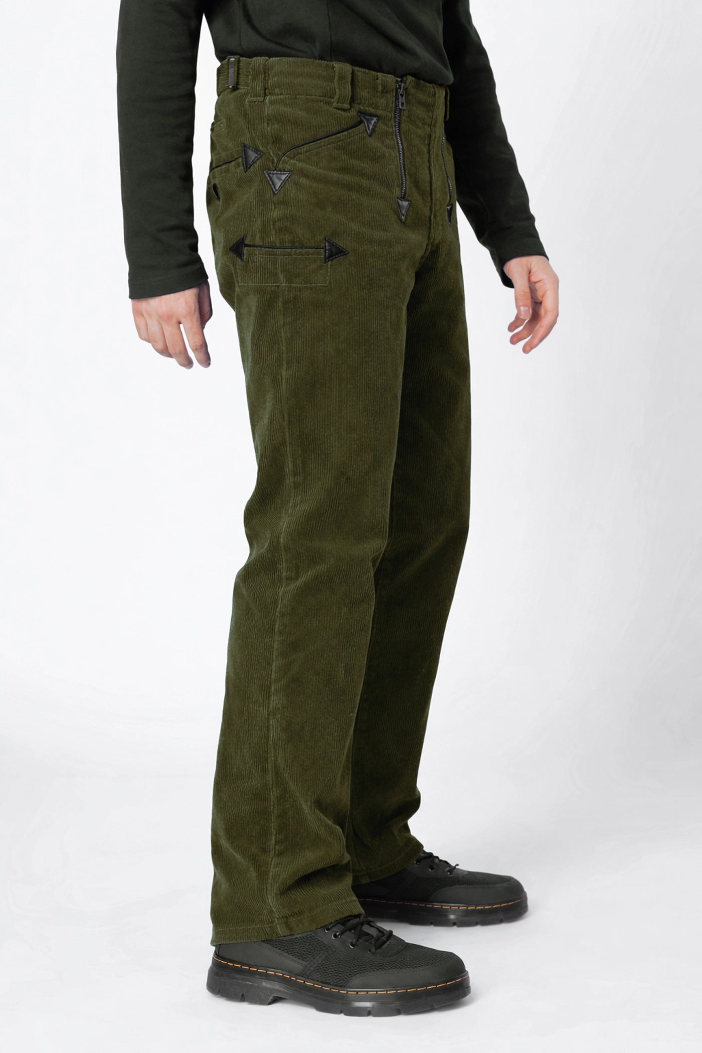 Zimmermann Cordhose für Herren olivgrün - Helden & Halunken - Ansicht rechte Seite