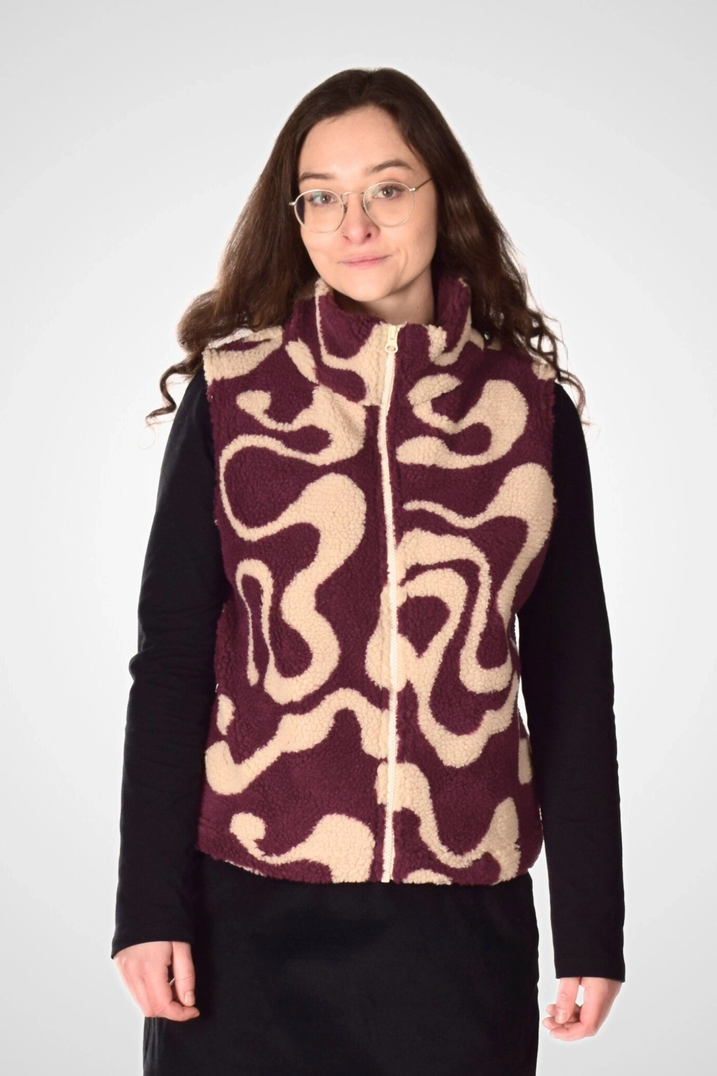 nähere Frontansicht der Damenweste "Maja"