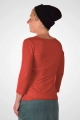 Shirt für Damen 3/4 Arm aus geflammter Viskose in Rot  - Made in EU