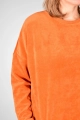 Detailansicht vom Samt Pullover "Tia" in Orange