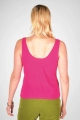 Tank Top "Sana" aus Baumwolle in Pink von hinten