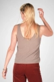 Tank Top "Sana" in Hellbraun aus Baumwolle von hinten