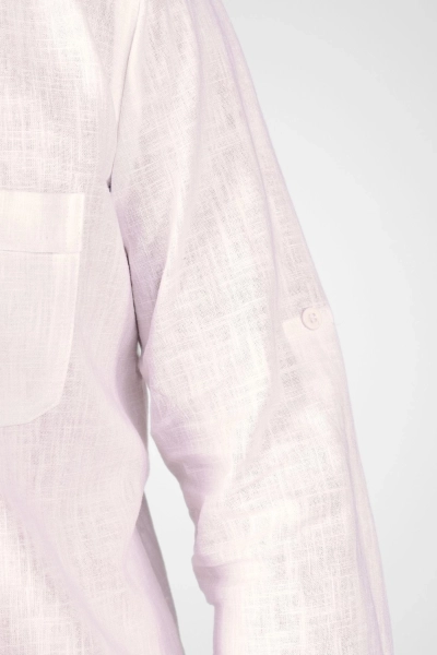 Detail vom Außenknopf für Ärmelriegel von Hemd "Karsten" in weiss