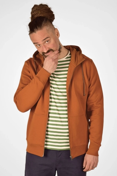 Sweatjacke Matthew Bio - curry