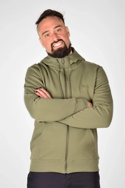 Sweatjacke Matthew Bio - grün