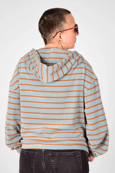Kurzjacke "Kittie" aus gestreiftem Frottee von hinten