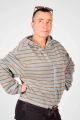 Kurzjacke "Kittie" aus gestreiftem Frottee von vorne