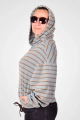 Kurzjacke "Kittie" aus gestreiftem Frottee von der Seite