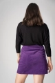 Kurzer Cordrock in Lila - High Waist Schnitt - nachhaltiger Rock