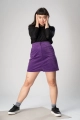 Kurzer Cordrock in Lila - High Waist Schnitt - nachhaltiger Rock