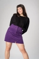 Kurzer Cordrock in Lila - High Waist Schnitt - nachhaltiger Rock