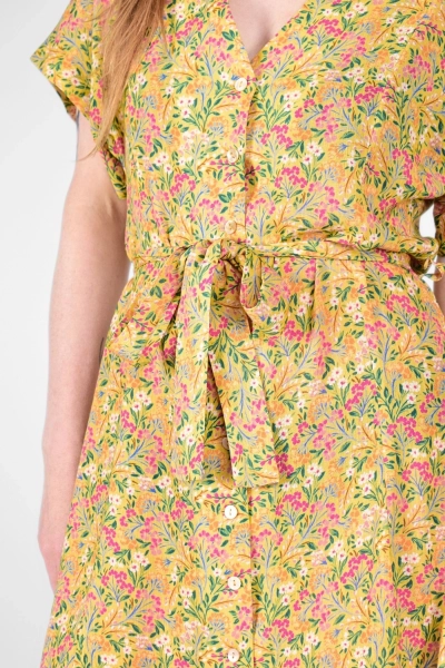 Nahaufnahme vom Taillenband als Schleife von Kleid "Fleur" aus Viskose