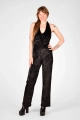 Jumpsuit "Florence" Pannesamt - black panther