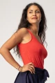 Tanktop Damen Rot aus Viskose Ansicht rechte Seite