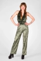 Jumpsuit "Florence" Pannesamt - green crocodile