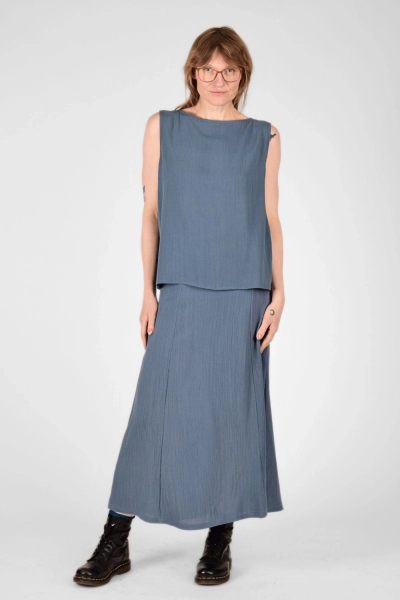 Top für Damen aus Viskose in Taubenblau - Potatoes