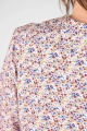 Kragen von Bluse "Mio" aus Viskose mit Blumen Muster als Detail