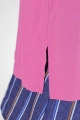 Detail von Seitenschlitz von Bluse "Djamila" aus Rayon mit halben Arm in Pink
