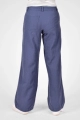 Hose "Salomé" aus Baumwoll-Leinen-Mix in taubenblau von hinten