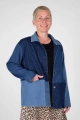 Frontansicht der offenen Jeansjacke "Elyse" in denim blue