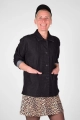 Frontansicht von Jeansjacke "Elyse" im denim black