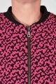 Detailansicht des Reißverschlusses von Jacke "Bomba" schwarz pink gemustert